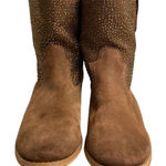 Naughty Monkey , Women’s Studded Suede Cowboy Boots, Size 7.5 Photo 0