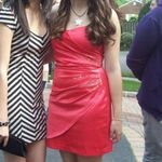 B Darlin Strapless Coral Formal Prom Mini Dress 9 Photo 0