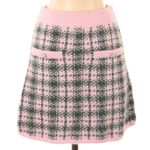 ZARA  Pink & Green Plaid Knit High-Waisted Mini Skirt Size Small S Photo 3