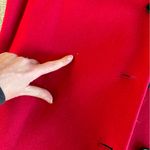 Vintage Cardinal Red Wool Full Length Dress Trench Car Coat Size 13/14 Large Photo 9
