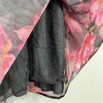 Thirty Thirty Floral‎ Mini Dress Smocked Square Neck Ruffled Cuffs Fairy Pink L Size L Photo 8