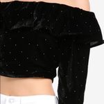 Topshop NWT  Velvet Shirt Cocktail Party Event Evening‎ medium off shoulder Photo 2