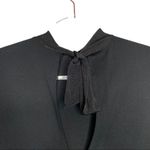 ZARA W/B Collection Black Long Sleeve Dress Neck Tie Medium Casual Mini Dress Photo 5