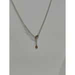 Luv‎ mei 925 single stone cubic zirconia lariat 16" Necklace Photo 5