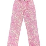 BDG NEW High-Waisted Cowboy Jeans Printed Colorful Denim Pink 26 NWT Photo 4