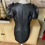 RICKIE FREEMAN FOR TERI JON Rickie Metallic Puff Sleeve Sheath Dress Size 8 Gold Photo 3