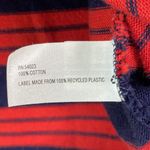 Gap top Womens M Red Blue Striped Crew Neck Long Sleeve Shirt cotton Photo 4