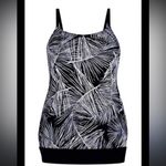 Amoena Florida Pocketed blouson tanikini & skirt Swimsuit Black size 8 cup C NWT Photo 8