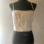Walter Baker Tanvi Top, Chicago Pin Stripe Color White Black Stripes Back zipper Photo 2