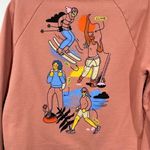The North Face Women's Size Medium Pink Crewneck Graphic Print Sweatshirt Hiking Photo 3