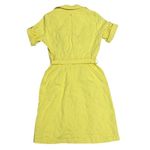 Liz Claiborne Vintage  Yellow Belted Shirt Dress‎ Midi Career Workwear Chic SZ 12 Photo 9