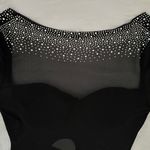 Sexy Sheer Rhinestones Long Sleeve Clubwear Party Evening Cocktail Dress XXL Black Photo 7