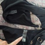 SheIn Black Bathing Suit Set with Gold Detail One Shoulder Photo 1