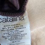 Catalina  Brown Ribbed One-Piece Swimsuit (M) Photo 4