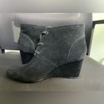 Lauren Ralph Lauren TAMIA 100% Leather Black Wedged Laced Booties Photo 8