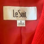 Le Suit  dress suit 8 Red 2 piece Blazer and Skirt 
Tailored and Lined. Photo 2