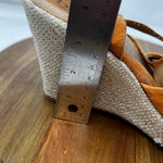 BOC Born Wedge Sandal Maureen T Strap Suede Orange Size 9‎ 40.5 Photo 7