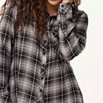 Tolani NWT  Collection Neicy Plaid Floral‎ Button Down Top 1X Photo 0