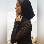 Anthropologie Crochet Hooded Cover-Up Dress Black S NWT IN PACKAGE Photo 2