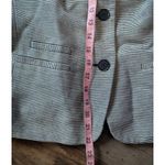 Talbots  Petites 8P Striped Collarless Jacket Navy Blue Cropped Workwear Photo 5