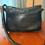 Brighton  Emma Embossed‎ Croc Pebbled Leather Shoulder Bag Adjustable Strap Black Photo 3