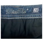 Miss Me  Shorts Womens 28 Blue Denim Lace Rhinestone Embellished Medium Wash Jean Photo 2