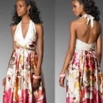 Adrianna Papell Multicolor Floral Halter Dress Photo 7