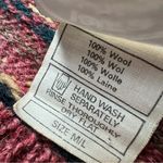 Laura Ashley  Vintage 100% Wool Long Sleeve Pullover Sweater Red Medium Large M/L Photo 7