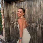 ZARA  dress maxi bodycon fitted halter plunge neck open back evening wedding  Photo 6