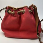 Michael Kors  Purse Marina Tie Canvas Drawstring Bucket Bag Tote Crossbody Strap Photo 5