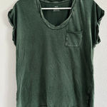 Aerie Shirt Womens XS Green Distressed Oversized Boho Soft Lounge Sporty Casual Photo 0