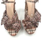 Loeffler Randall  Natalia Plaid Platform Bow Heels Brown Pink Photo 3