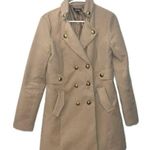 A Byer A.Byer Long Pea Coat Tan Button Down Photo 0