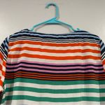 Anthropologie  Porridge Mixed Media Colorful Stripe Gray Short Sleeve Small S Photo 8
