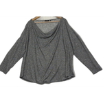 Apt. 9  Cowl Neck Sweater Sz 3X Silver Metallic Thin Knit Holiday Wedding Party Photo 1