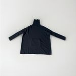 Garnet Hill Size XS Black Wool Cashmere Turtleneck Pouch Oversized Tunic Sweater Photo 3