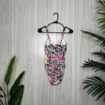 Summersalt NWT  The Cinched One Piece Swimsuit Watercolor Zebra Hibiscus size 4 Photo 2