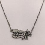 Vintage Airplane Necklace Silver Photo 0