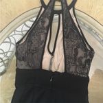 Bebe Black Lace Halter Jumpsuit- size 4 Photo 2