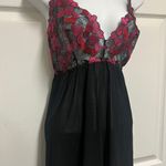 Torrid Black & Pink Heart Embroidered Mesh Babydoll Photo 8