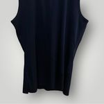 Misook  Woman Black Blue Trim Knit Tank Top Sleeveless Pullover Medium Minimalist Photo 6