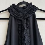 Robert Rodriguez  Silk Black Halter Neck Ruffle Bubble Mini Dress Size 4 Small Photo 3