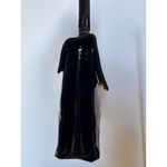 American Vintage American VTG 50's Lewis top handle envelope patent glossy black gold clasp bag Photo 10