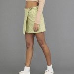 Urban Outfitters NWT Green Plaid Checkered Wrap Buckle Straight Mini Skirt Sz XS Photo 2