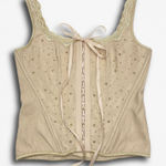 Size Large Gold Rhinestone Corset Tank Top Photo 0
