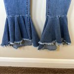 LUXE MODA hippy frayed ruffle bell denim jeans Size 8 EUC Blue Photo 1