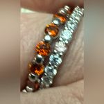 Garnet on a .925 Sterling Silver band Two Set Unicorn Alert size 9 Photo 2