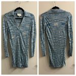 Alexis  Bara Long Sleeve Knit Mini Dress Spacedye Blue Size Large Photo 2