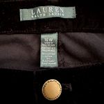 Ralph Lauren Lauren Velvet Pants High Rise Flat Front Zipper Fly Black 16W Photo 1