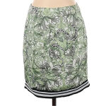 Guess  Reese Snake & Vine Print Front Zipper Stripe Hem Mini Skirt Size 2 XS Photo 2